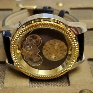 Elgin gold tone automatic watch